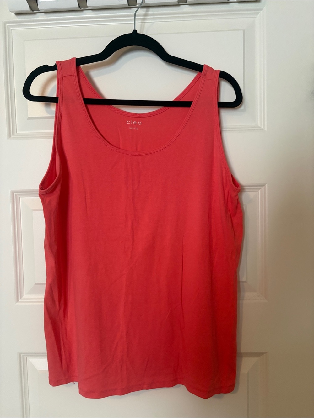 Cleo Coral Scoop Neck Tank Top